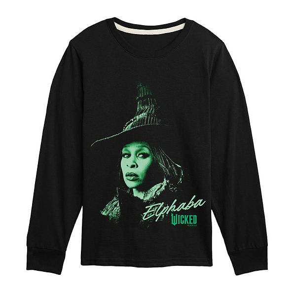 

Футболка с длинным рукавом Wicked for Good Elphaba для мальчиков 8-20 Licensed Character