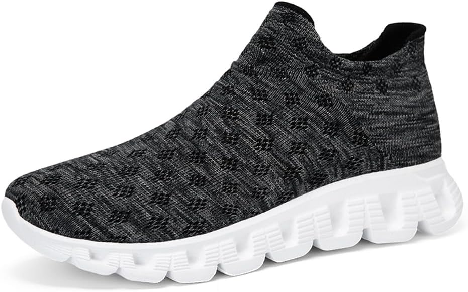 

Унисекс легкие слипоны с сетчатой мягкой верхней частью, дышащие кроссовки для фитнеса, гимнастики и ходьбы Welrung, белый/черный