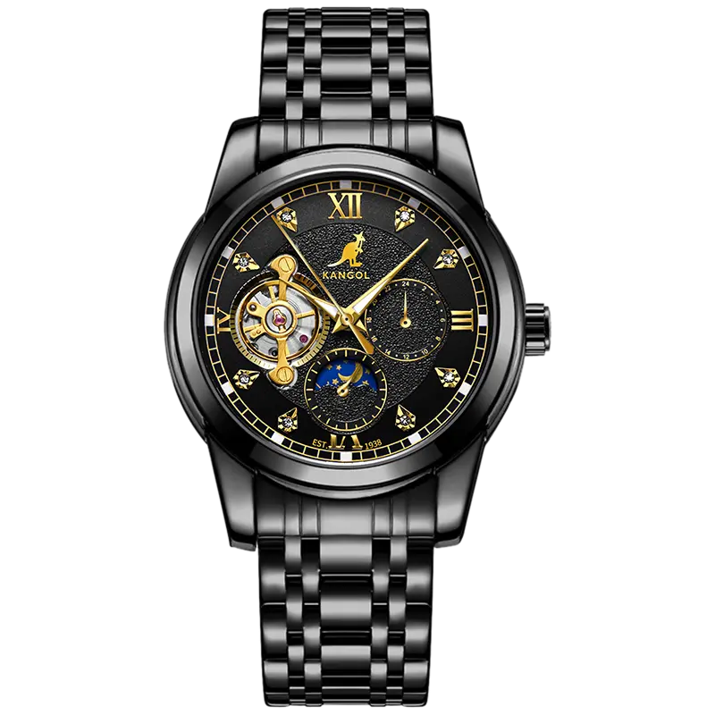 

KANGOL Часы Men's Watch, Obsidian Black