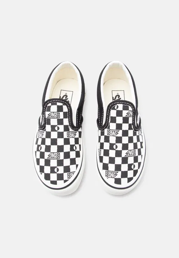 Классические слипоны Vans, черно-белые — фото 4