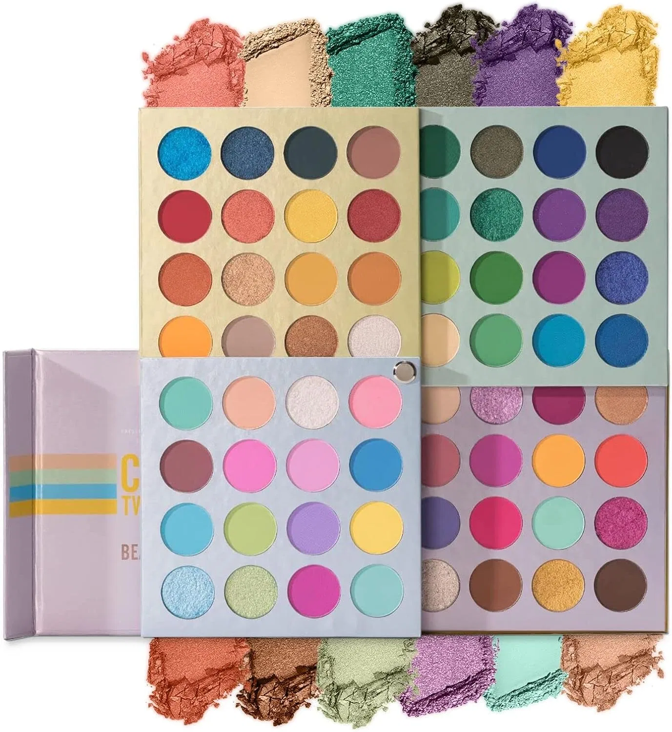 Палетка теней для век 64 цвета Beauty Searcher, водостойкая, матовые и шиммерные оттенки