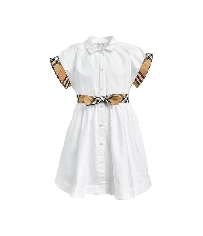 Платье клетчатая Juliet Check Burberry Kids, White