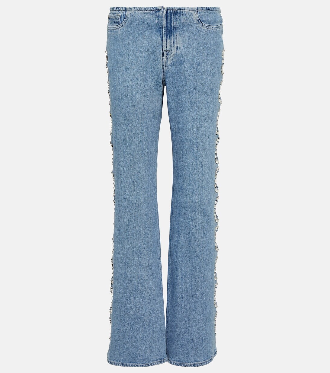 

Декорированные джинсы Bootcut с напуском 7 FOR ALL MANKIND, синий