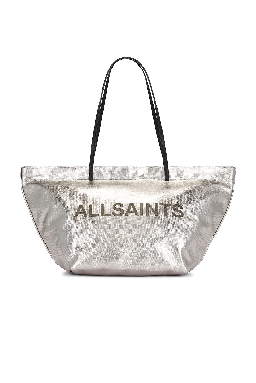 

Сумка-тоут Serafina на холщовой основе Allsaints, silver