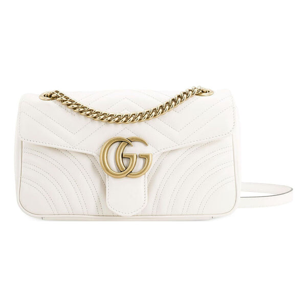 

Сумка gg marmont small-sized single-shoulder bag white Gucci, белый