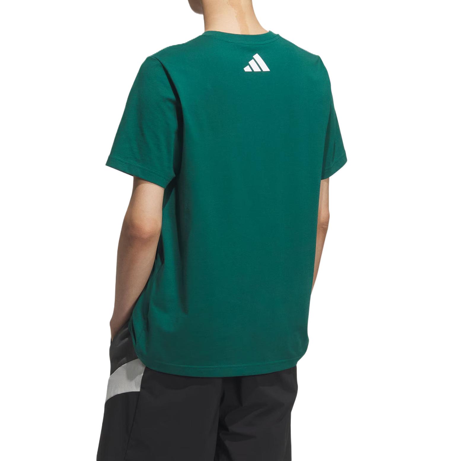 Adidas Графическая футболка с коротким рукавом Unisex Forest Green — фото 3