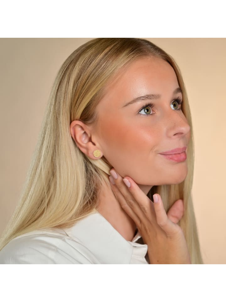 

Adeliás Женские серьги - серьги-гвоздики из нержавеющей стали в золотом исполнении