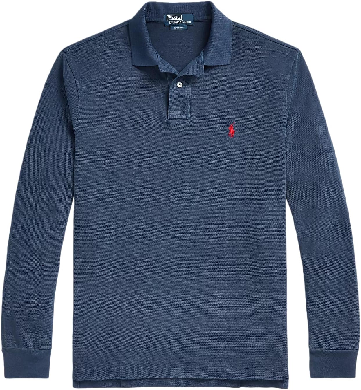 

Polo Ralph Lauren классический крой длинный рукав мягкая поло, Washed Navy, Серый, Polo Ralph Lauren классический крой длинный рукав мягкая поло, Washed Navy