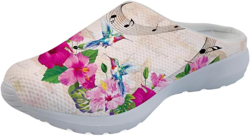 

Женские мюли Forchrinse South Indian Aztec с полоской, тапочки на плоской подошве с поддержкой свода стопы, для ходьбы, садовые сабо, легкие, голубой