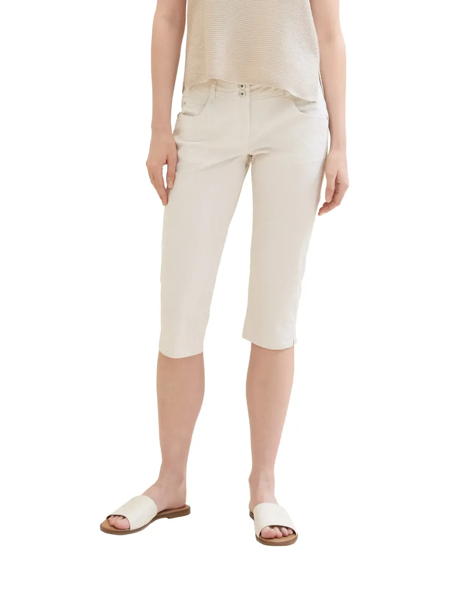 

Капри TOM TAILOR с застежкой на две пуговицы, бежевый