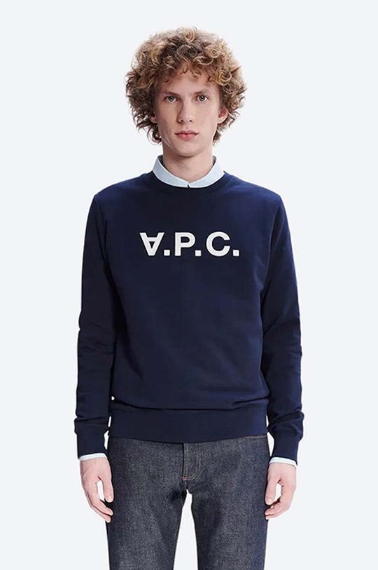 

Толстовка Sweat Vpc из хлопка A.P.C., темно-синий