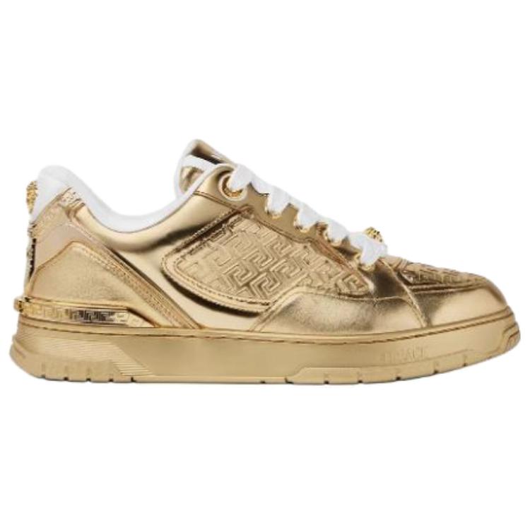 VERSACE Мужские кроссовки для скейтбординга Biggie Basket Low Top Gold — фото 4