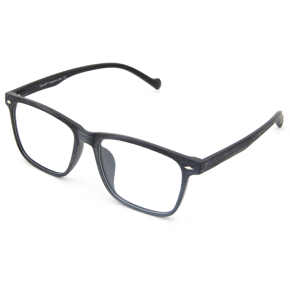 

CYXUS Пластиковая прямоугольная оправа для очков унисекс, Matte wood grain light gray T14