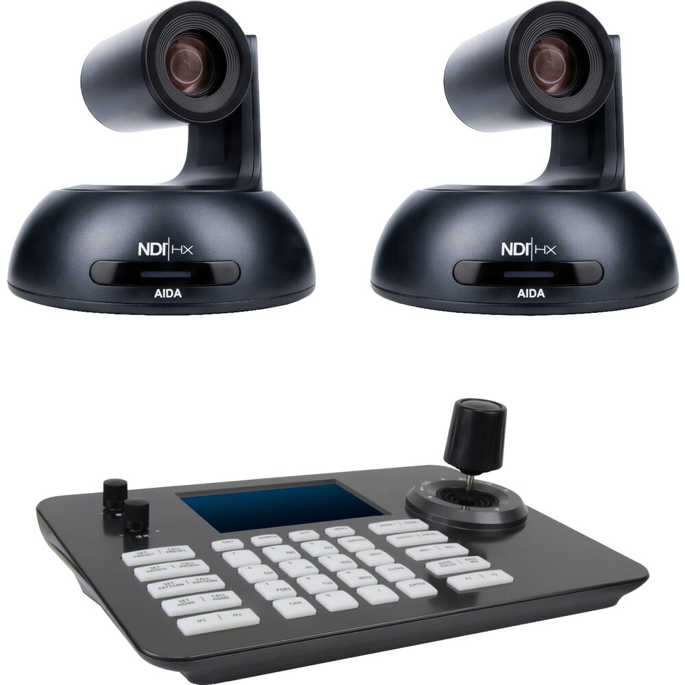 

Комплект из 2 камер AIDA Imaging HD NDI HX PTZ с 18-кратным зумом + контроллера PTZ View IP (черный)