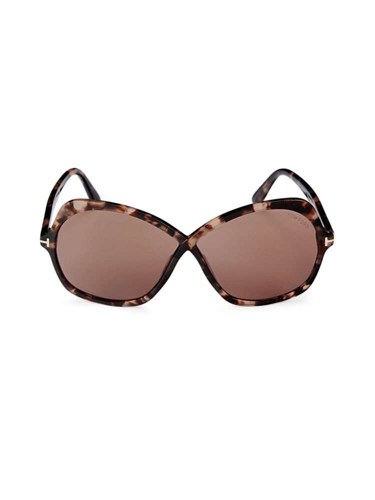 

Овальные солнцезащитные очки 64MM Tom Ford, цвет Havana