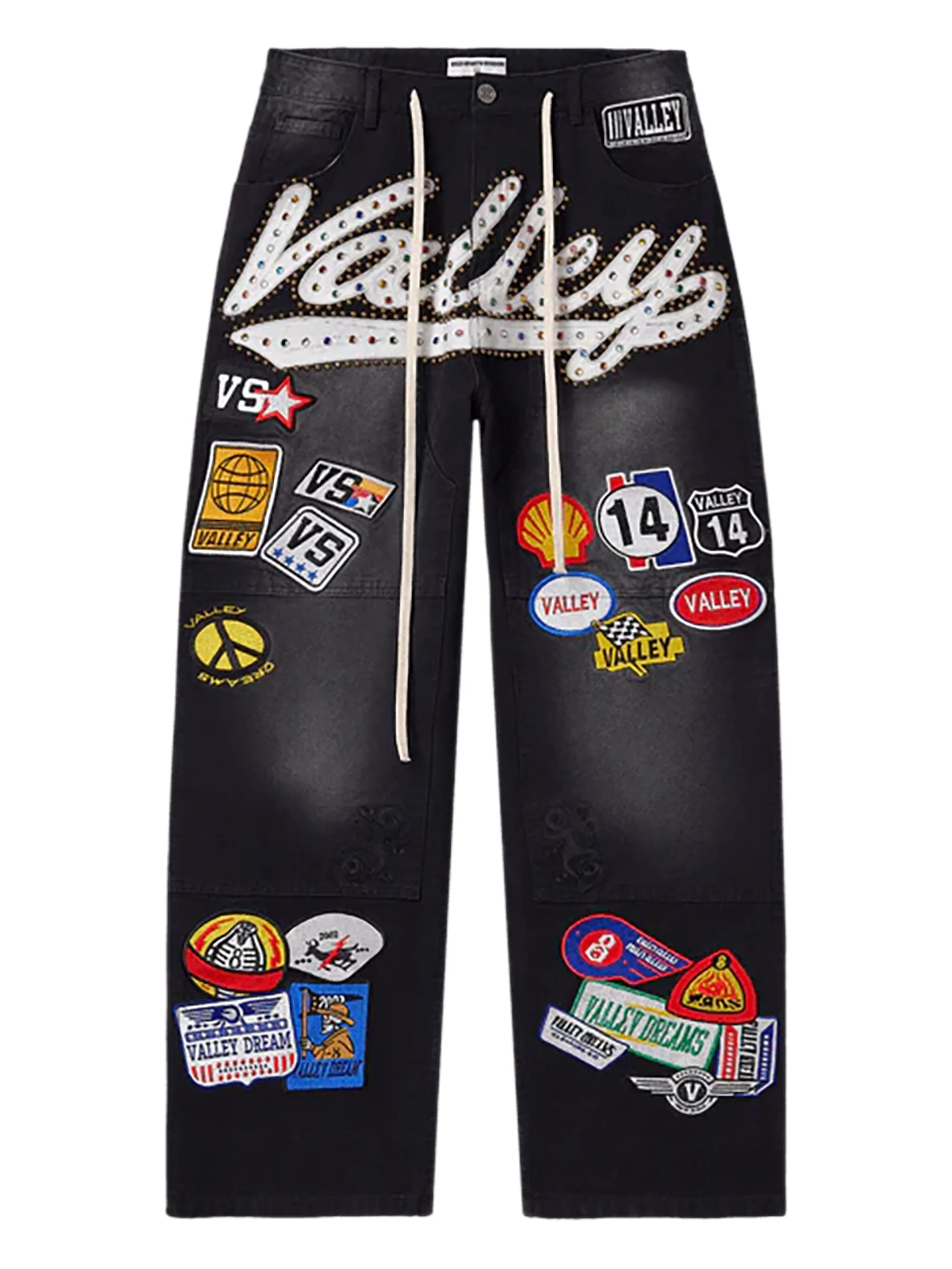 

Декорированные джинсовые шорты Painters (1980-е годы) Vale, черный