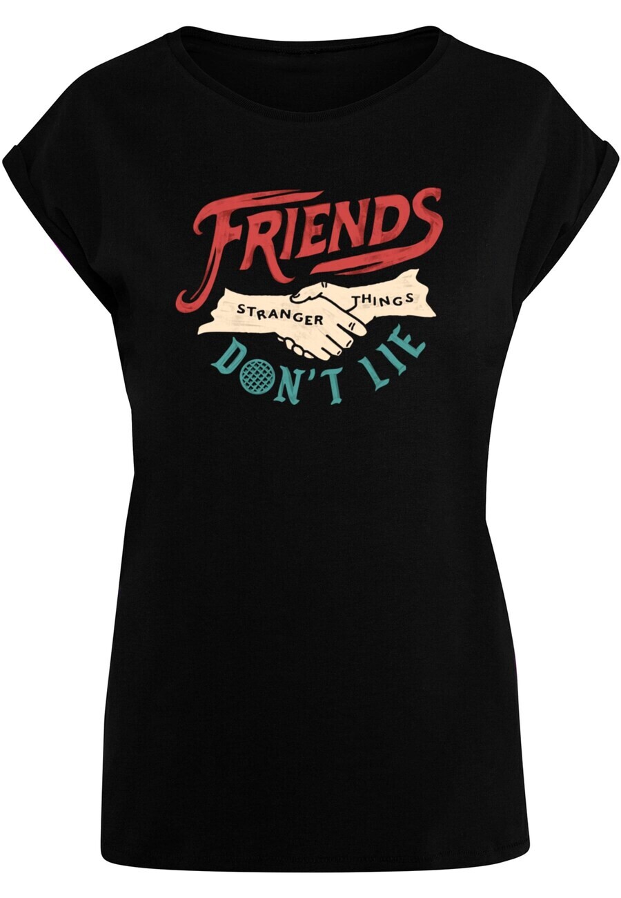 

Футболка ABSOLUTE CULT Shirt Stranger Things - Friends Dont Lie Hands, черный