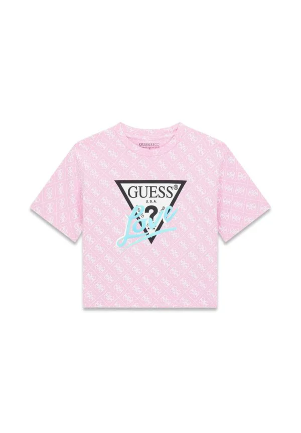 Футболка с принтом по всей поверхности mit Guess, Mehrfarbe Rose