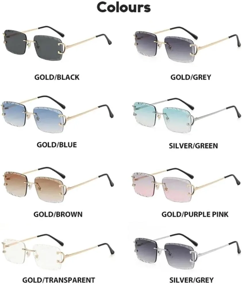 

Солнцезащитные очки с защитой от УФ-излучения UV400 | Без оправы, цветные линзы | Для женщин и мужчин | Для занятий спортом на открытом воздухе и вождения DSVIGF, 02