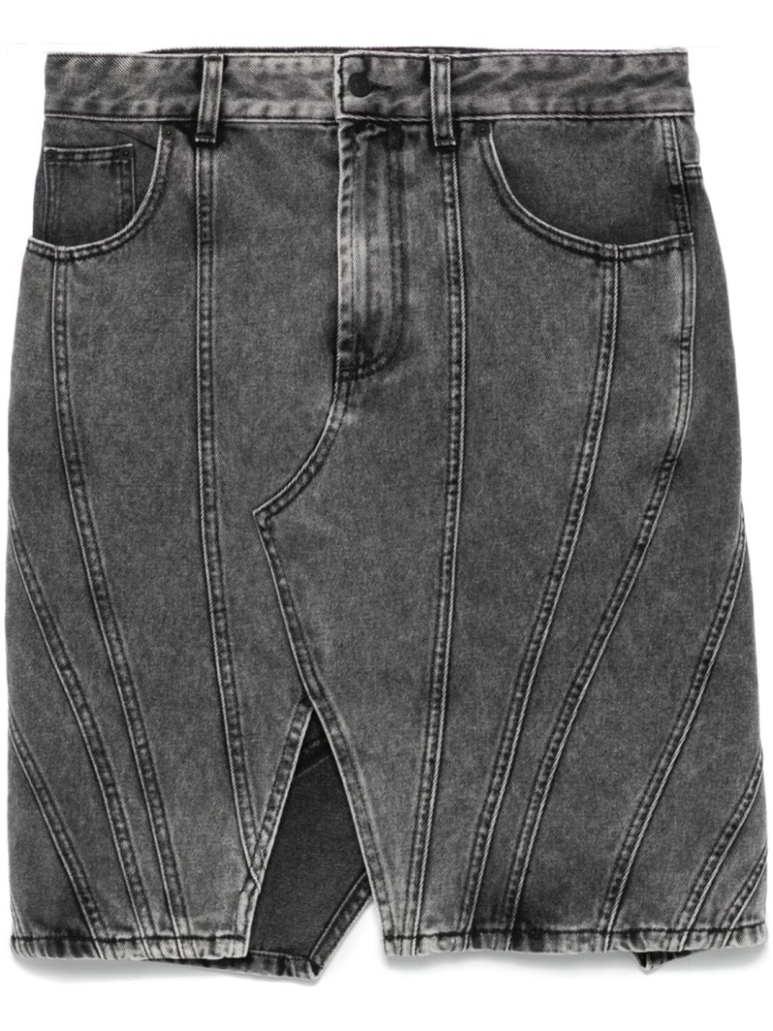 

Mugler джинсовая юбка, серый