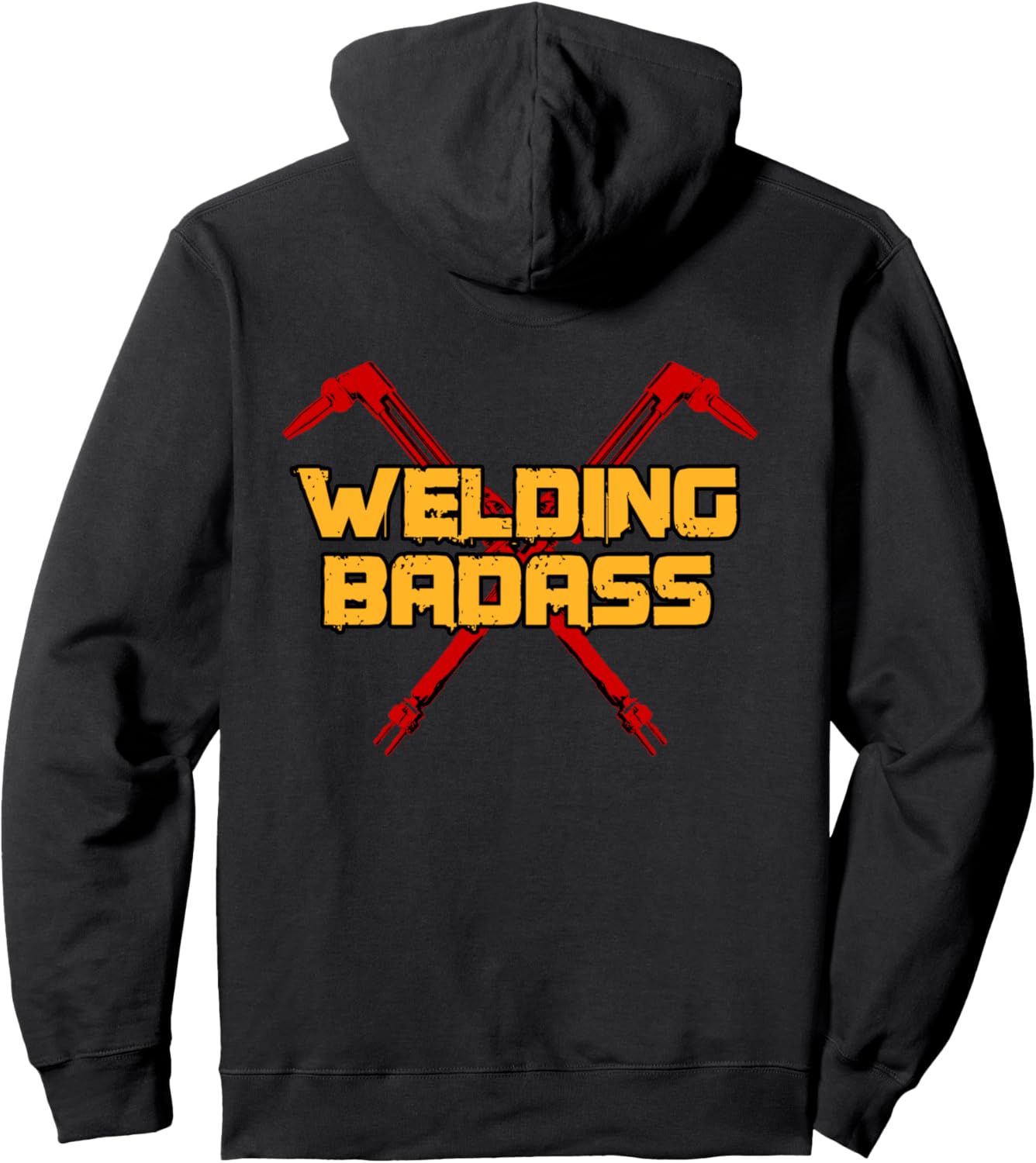 

Худи с дизайном Сварщик на спине Welder Gifts, черный