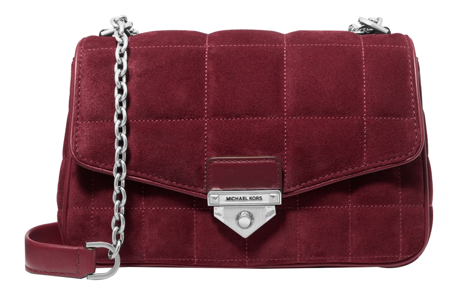 

Сумка через плечо Soho Suede с гладкой кожей, переносная, женская, красная MICHAEL KORS
