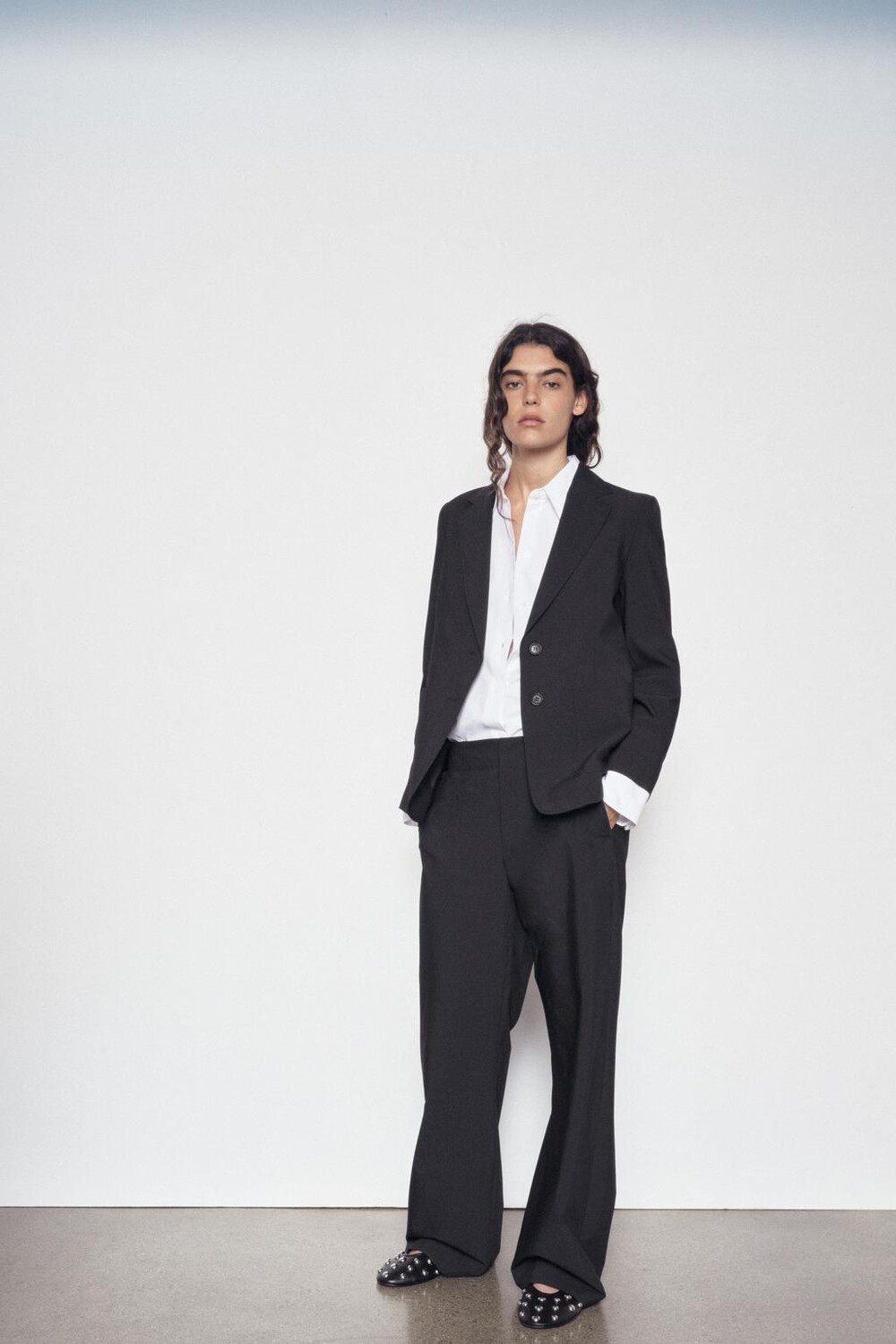 

Прямой пиджак коллекция zw ZARA, серый