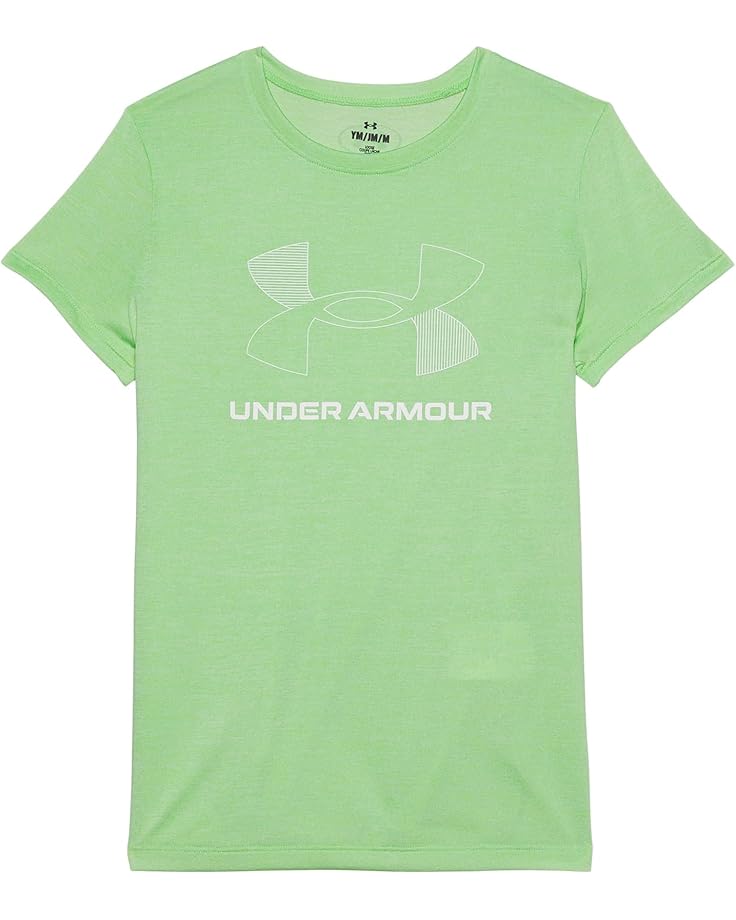 

Толстовка Under Armour Kids Tech Big Logo Twist Short Sleeve T-Shirt, цвет Aloe/White