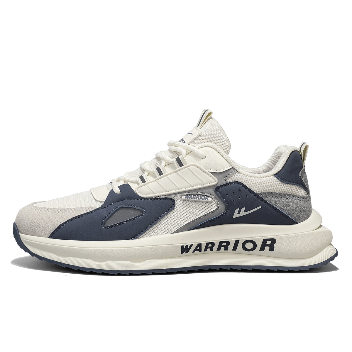 

Кроссовки мужские Warrior Height Incovering с низким верхом, износостойкие, бежевые, темно-синие, серые