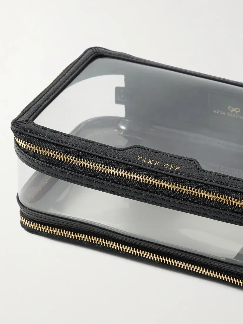 Косметичка In-Flight из ПВХ с отделкой из кожи Anya Hindmarch, прозрачный — фото 3