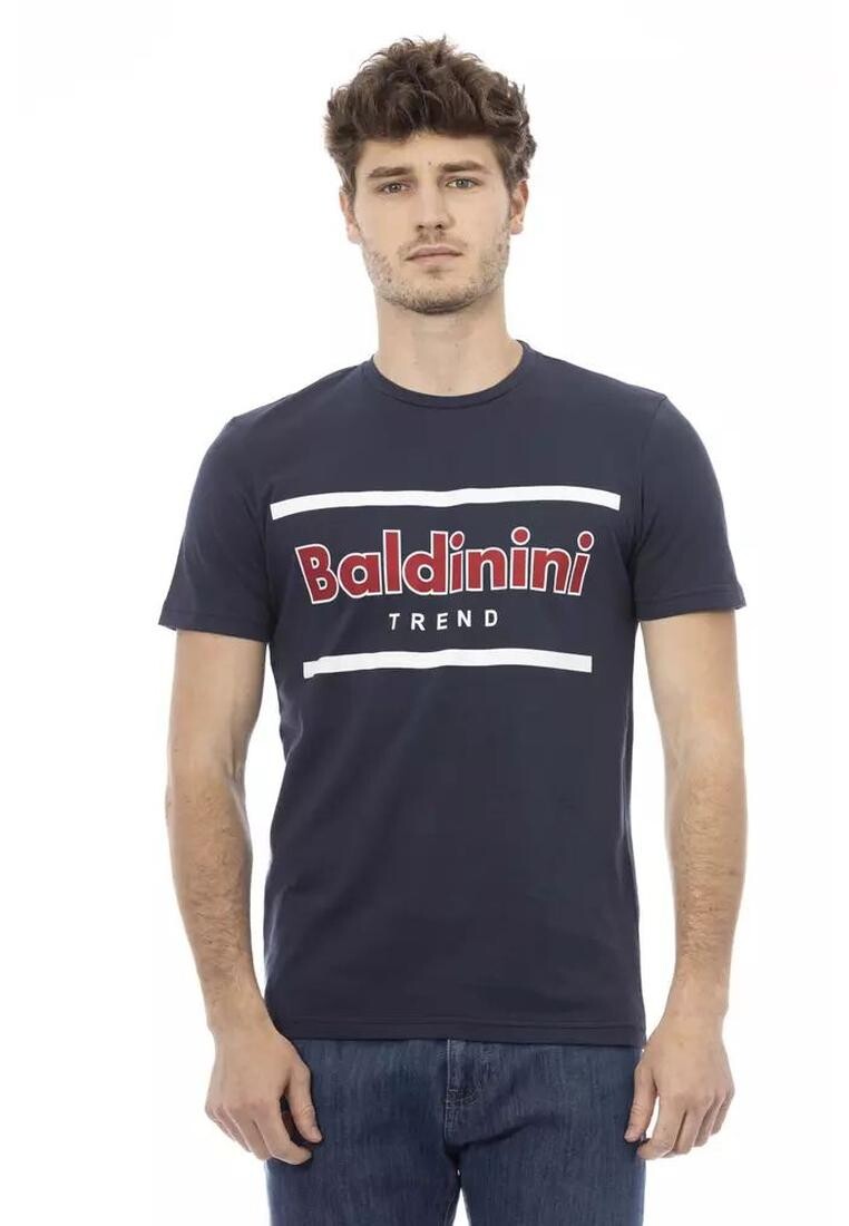 

Футболка с круглым вырезом и принтом Baldinini Trend, синий