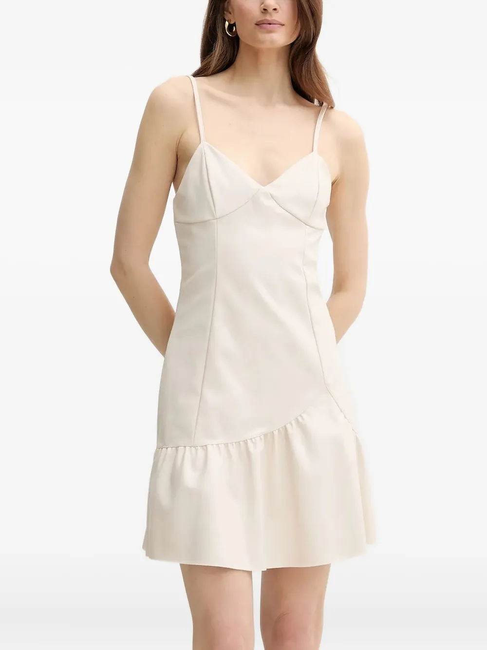 

Платье мини с оборками Armani Exchange, нейтральный