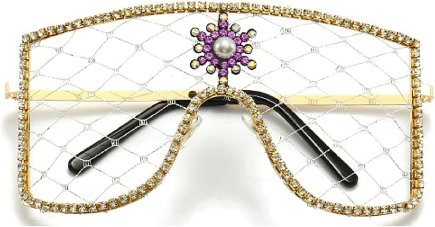 

Крупные разноцветные солнцезащитные очки в стиле Y2K со стразами для женщин и мужчин, модные, в форме щита, обтекаемые, с кристаллами и бриллиантами, прозрачные mincl, White