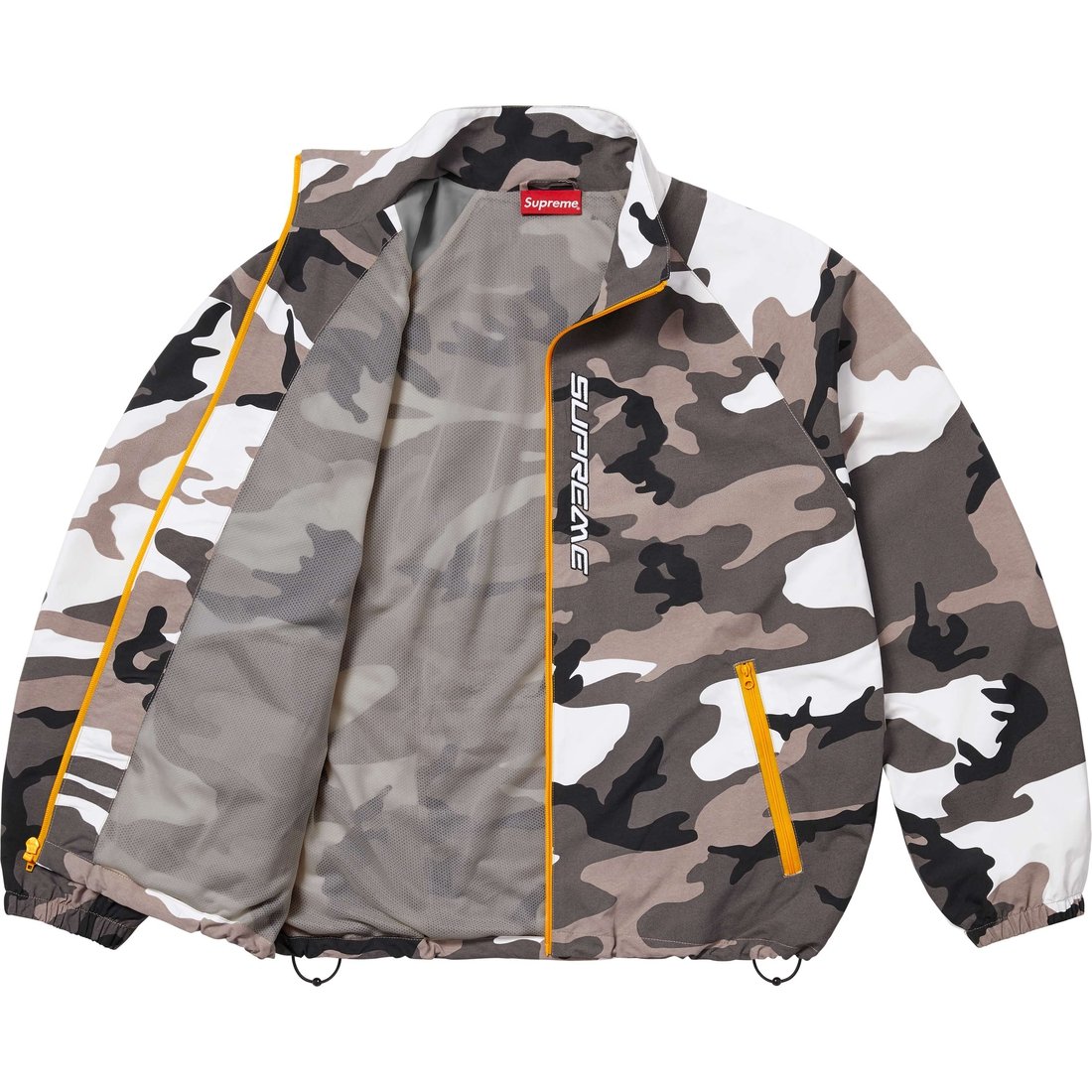 Supreme Контрастная куртка на молнии с застежкой, Snow Camouflage/Snow Camo — фото 4