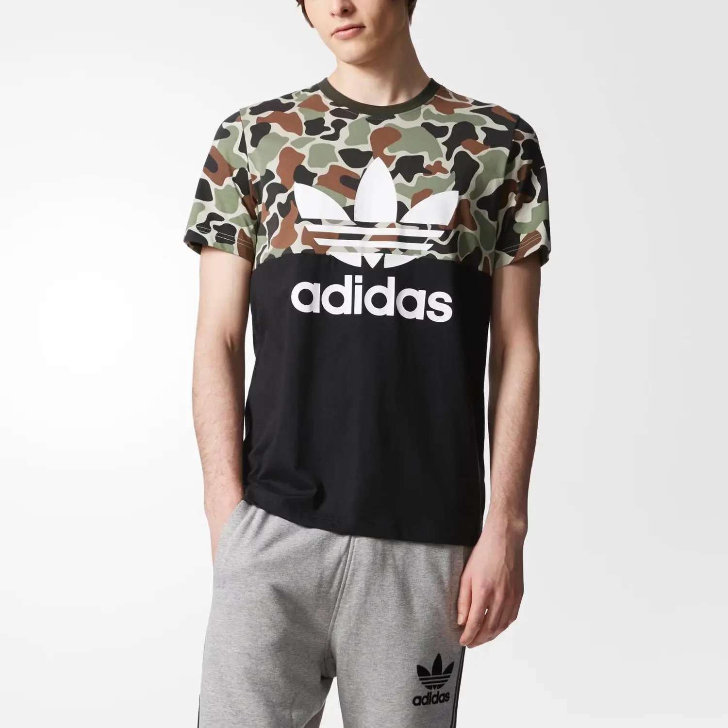 Футболка мужская разноцветная/черная Adidas Originals — фото 4