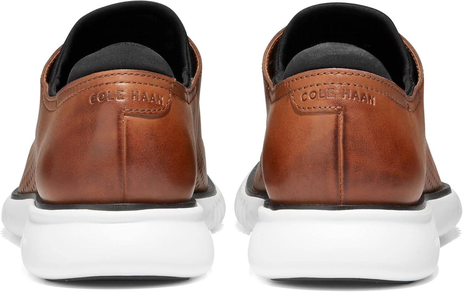 Мужские оксфорды Cole Haan 2.Zerogrand с лазерной перфорацией, бежевый/слоновая кость — фото 3