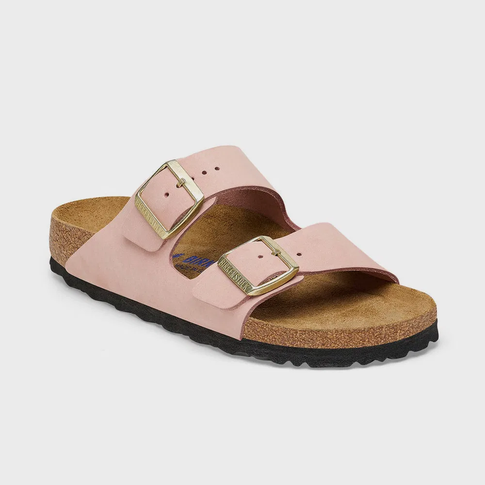 Мужские слайды Arizona SFB Nubuck Leather Soft Pink от Birkenstock