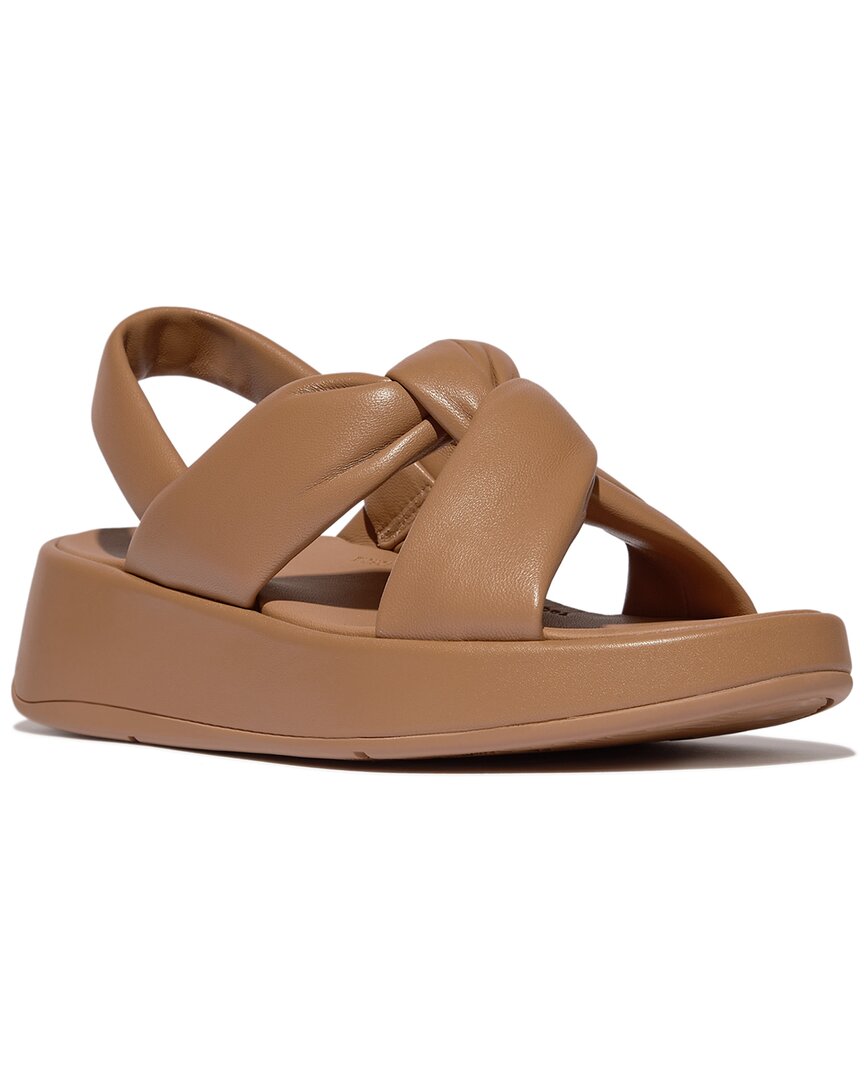 FitFlop F-Mode кожаные сандалии, коричневый