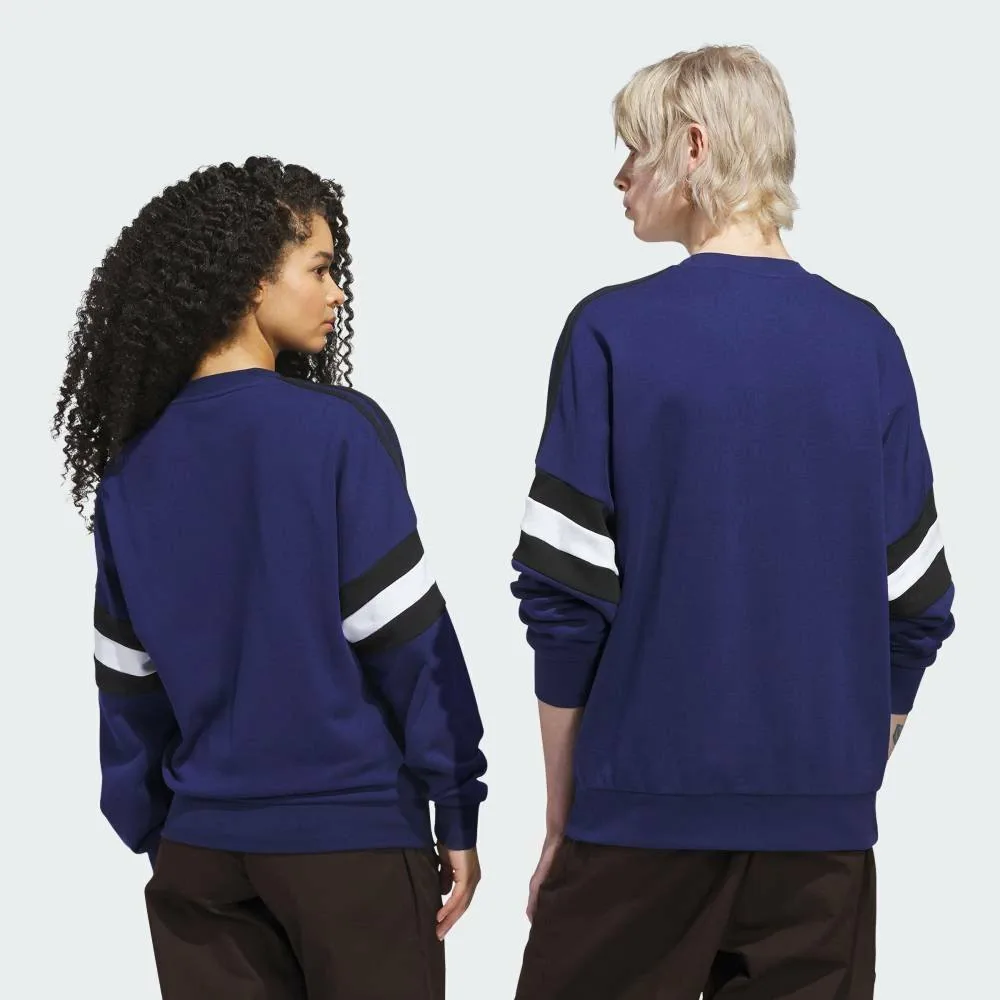 Винтажная толстовка для скейтбординга с круглым вырезом Adidas, blue — фото 2