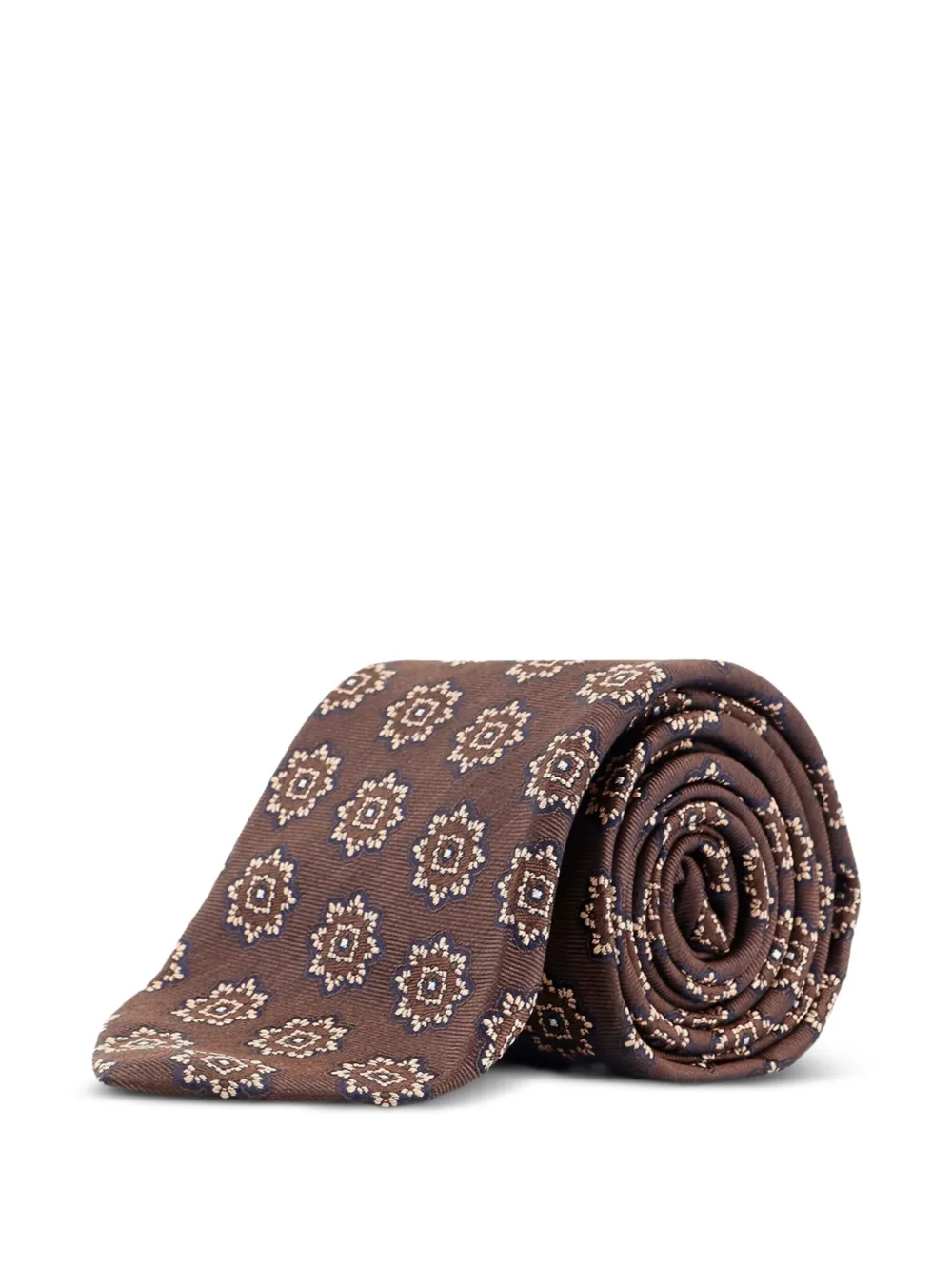

Шелковый галстук Kiton, коричневый