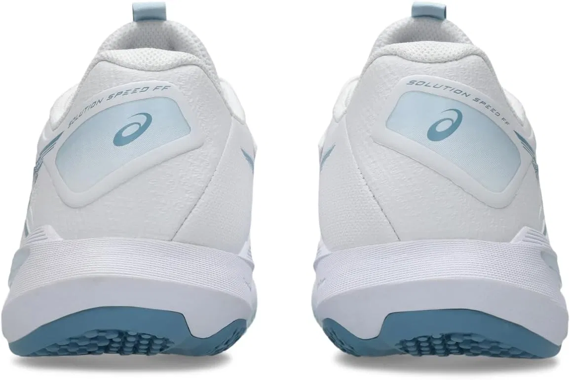 Кроссовки теннисные ASICS Solution Speed FF 4 OC, White/Saba Blue — фото 2