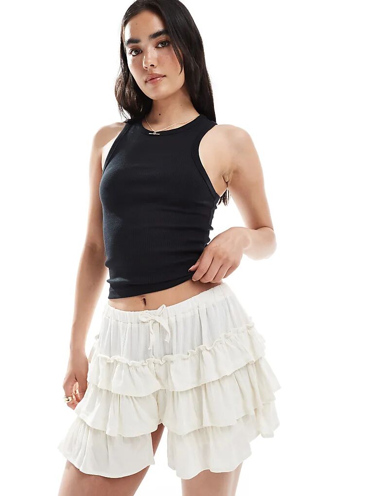

Шорты-шаровары Miss Selfridge цвета экрю