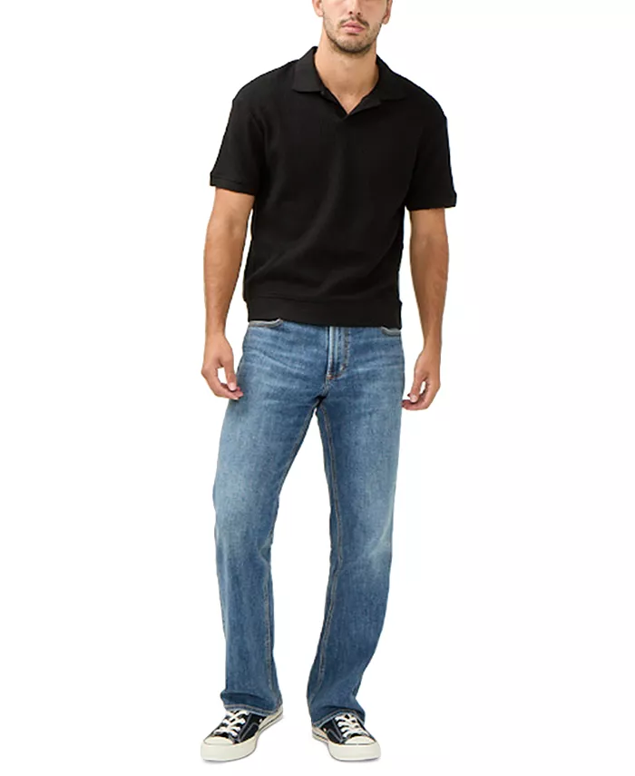 

Джинсы Zac Relaxed Fit Straight Leg Silver Jeans Co., синий