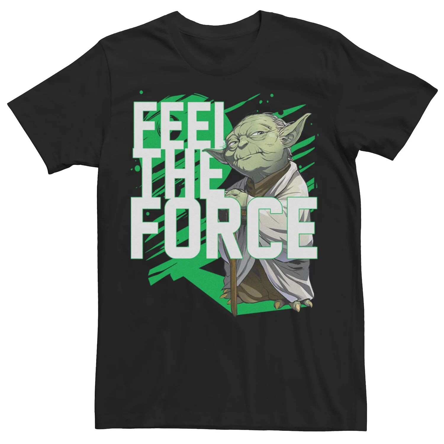 

Мужская футболка с рисунком Yoda Feel The Force Star Wars