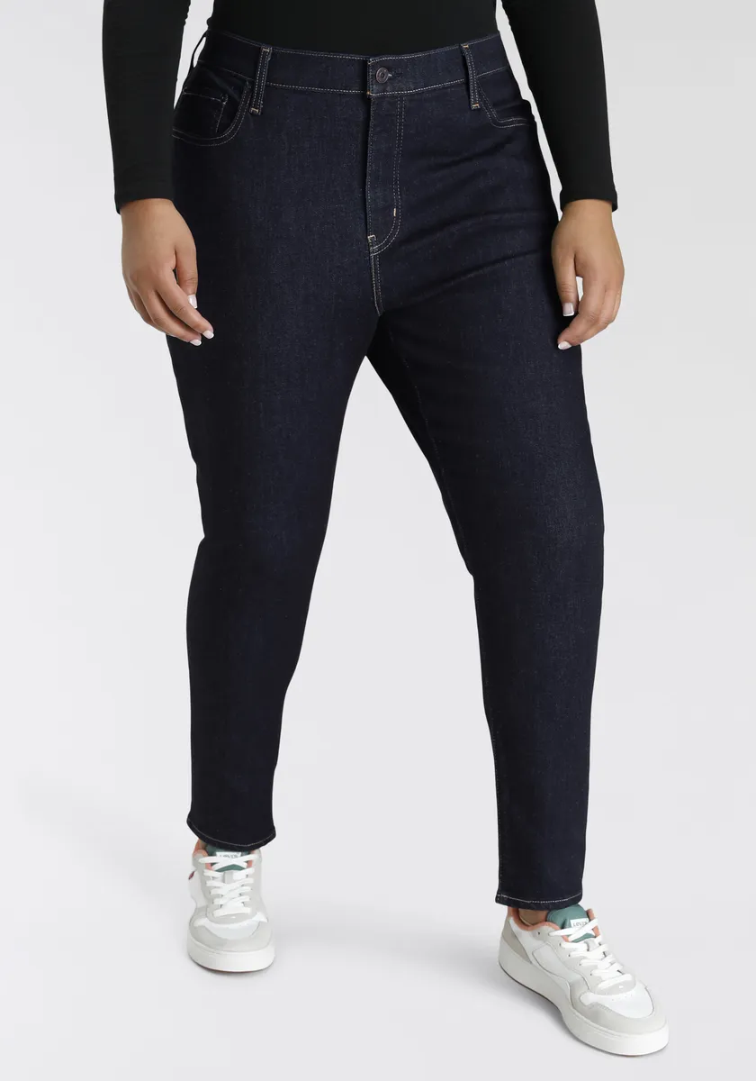 

Джинсы скинни Levi's Plus "721 PL HI RISE SKINNY", очень облегающего фигуру, цвет Dark Indigo Rinse