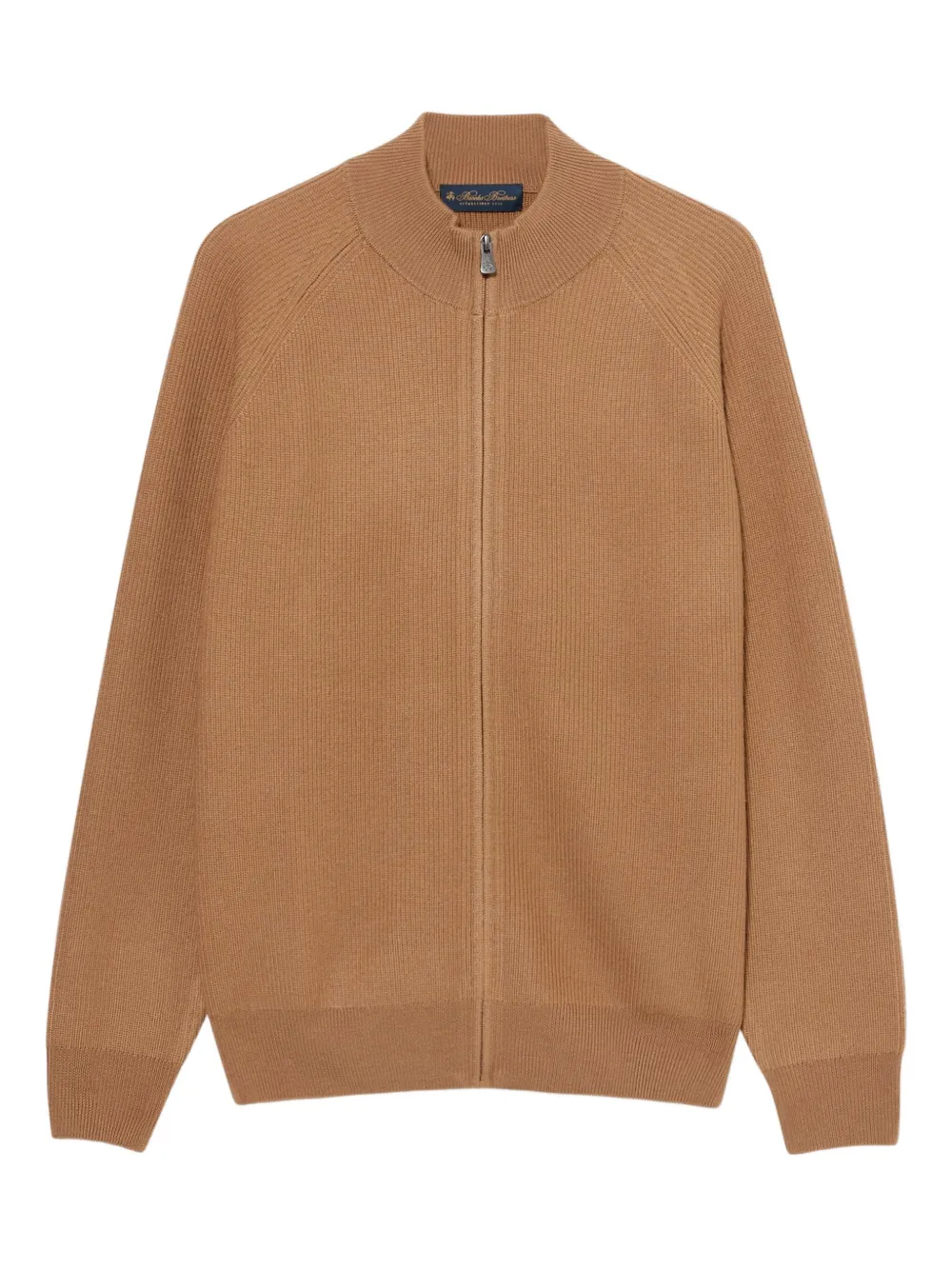 

Кардиган на молнии из шерсти Brooks Brothers, коричневый