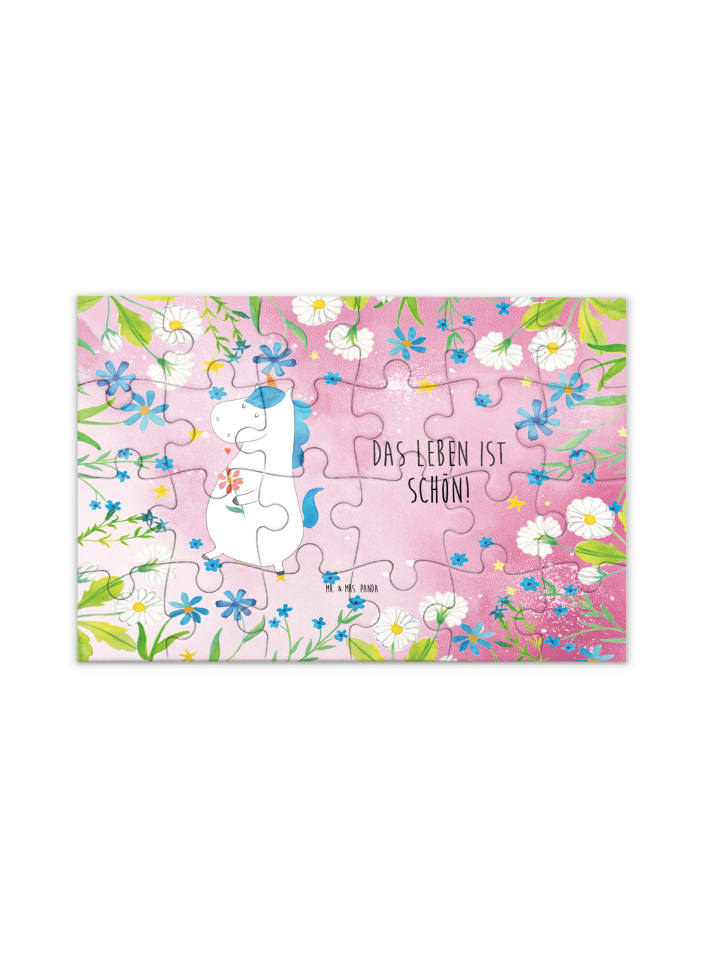 

Mr. & Mrs. Panda Головоломка «Единорог на прогулке» с надписью, пастельно-красного цвета