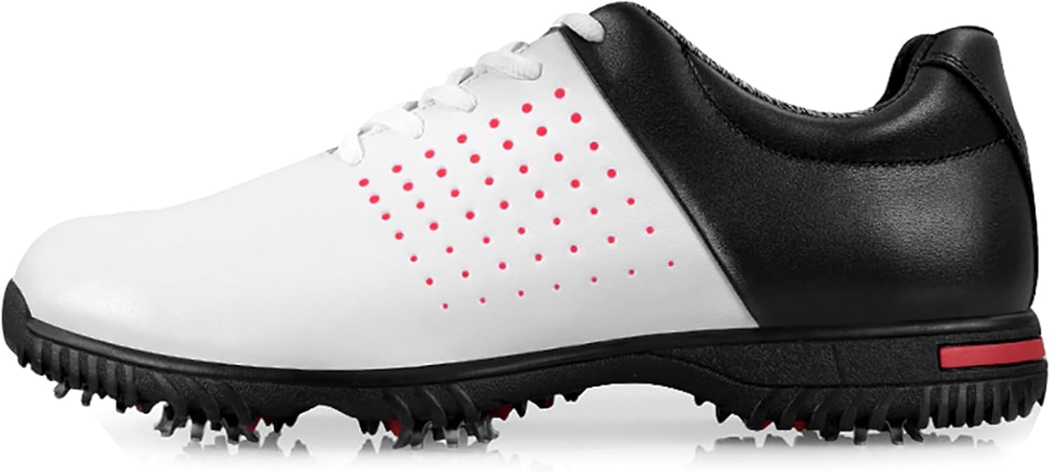

Мужские водонепроницаемые гольф-кроссовки, легкие обувь для гольфа, прогулочные кроссовки с шипами, спортивные кроссовки для фитнеса Omcam, белый