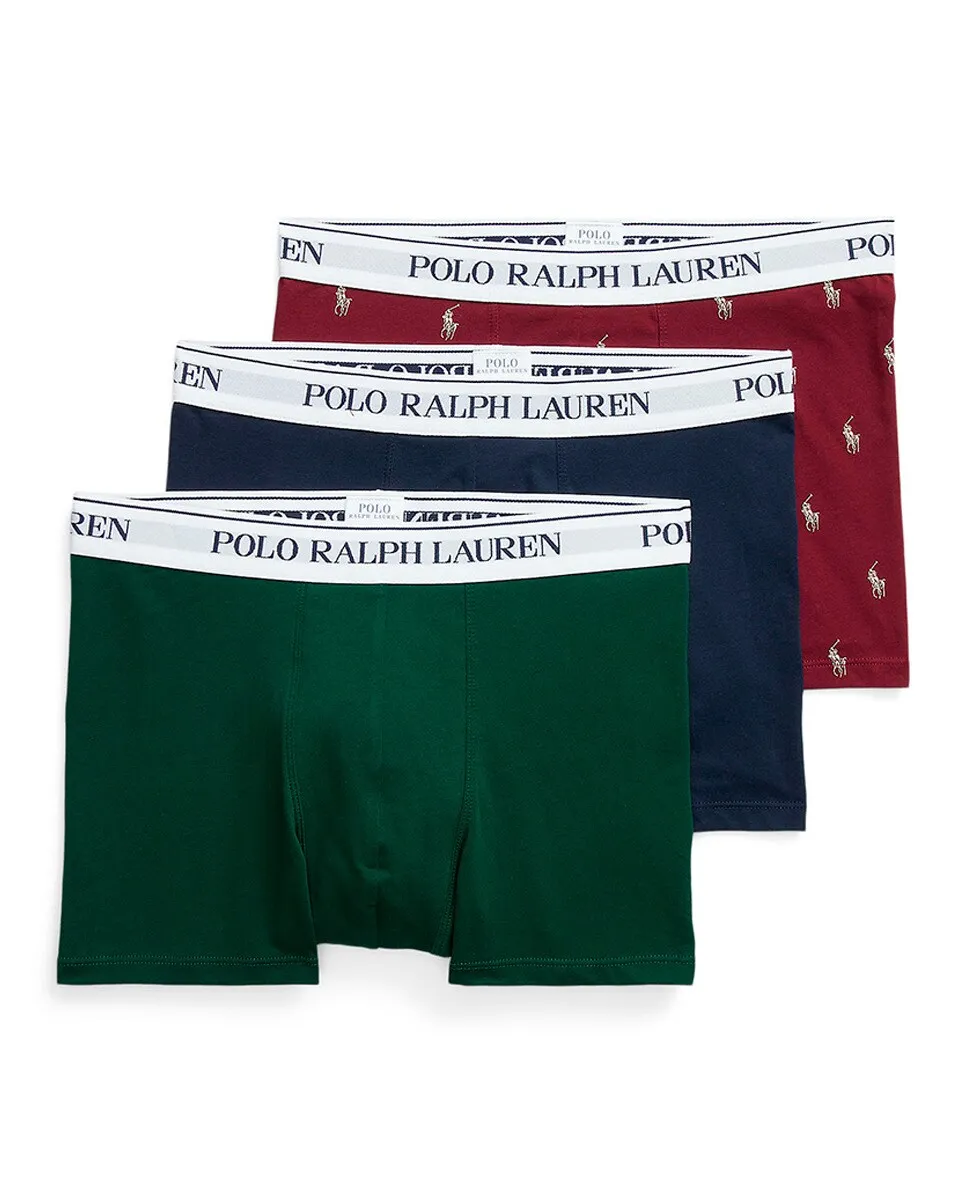 

Набор из трех мужских хлопковых боксеров разных цветов Polo Ralph Lauren, мультиколор