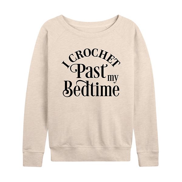 

Женская футболка с длинным рукавом i crochet past my bedtime french terry Licensed Character, Beige